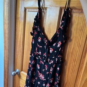 Black floral dress